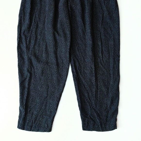 Vintage 80's Navy Button Polka Dot Jumpsuit 9 10 - Picture 3 of 7